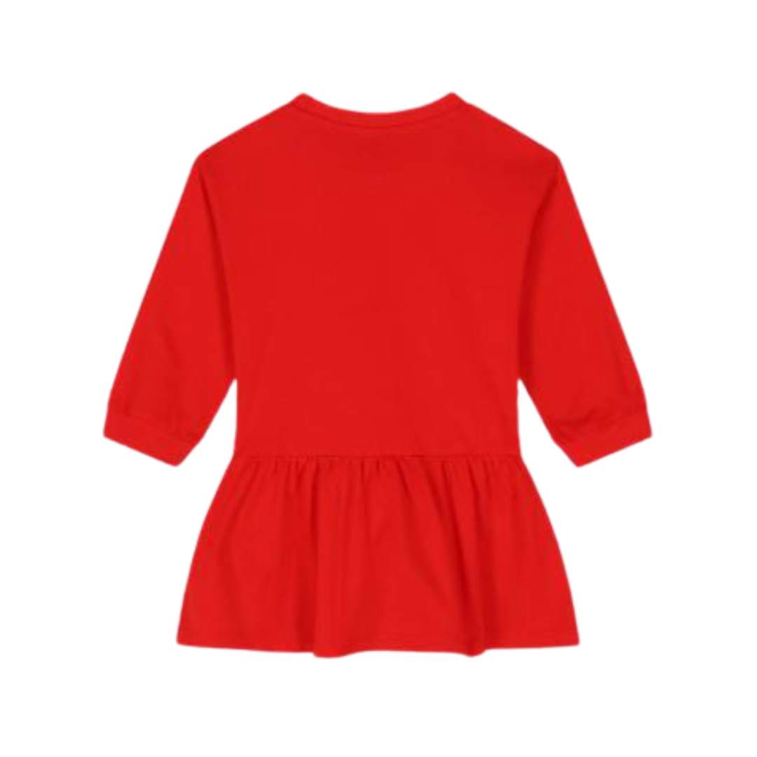 Red Logo Frill Cotton Dress | Kenzo