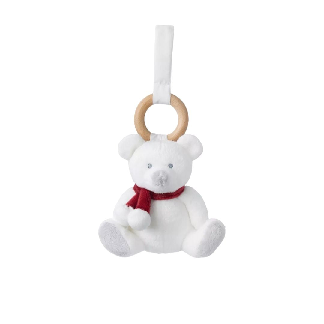 White polar bear hanging plush toy