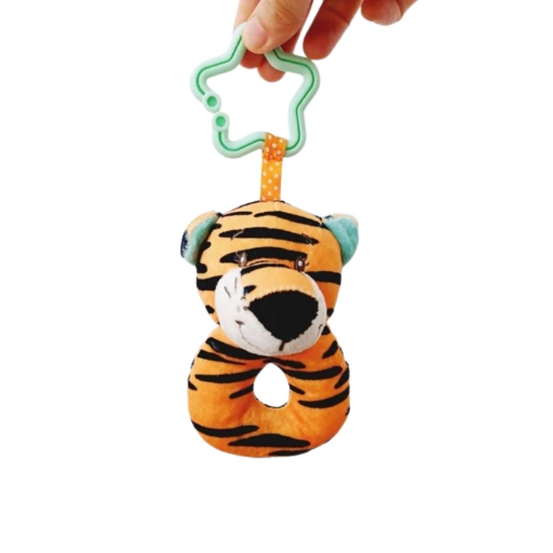 Tiger Face Soft Rattle