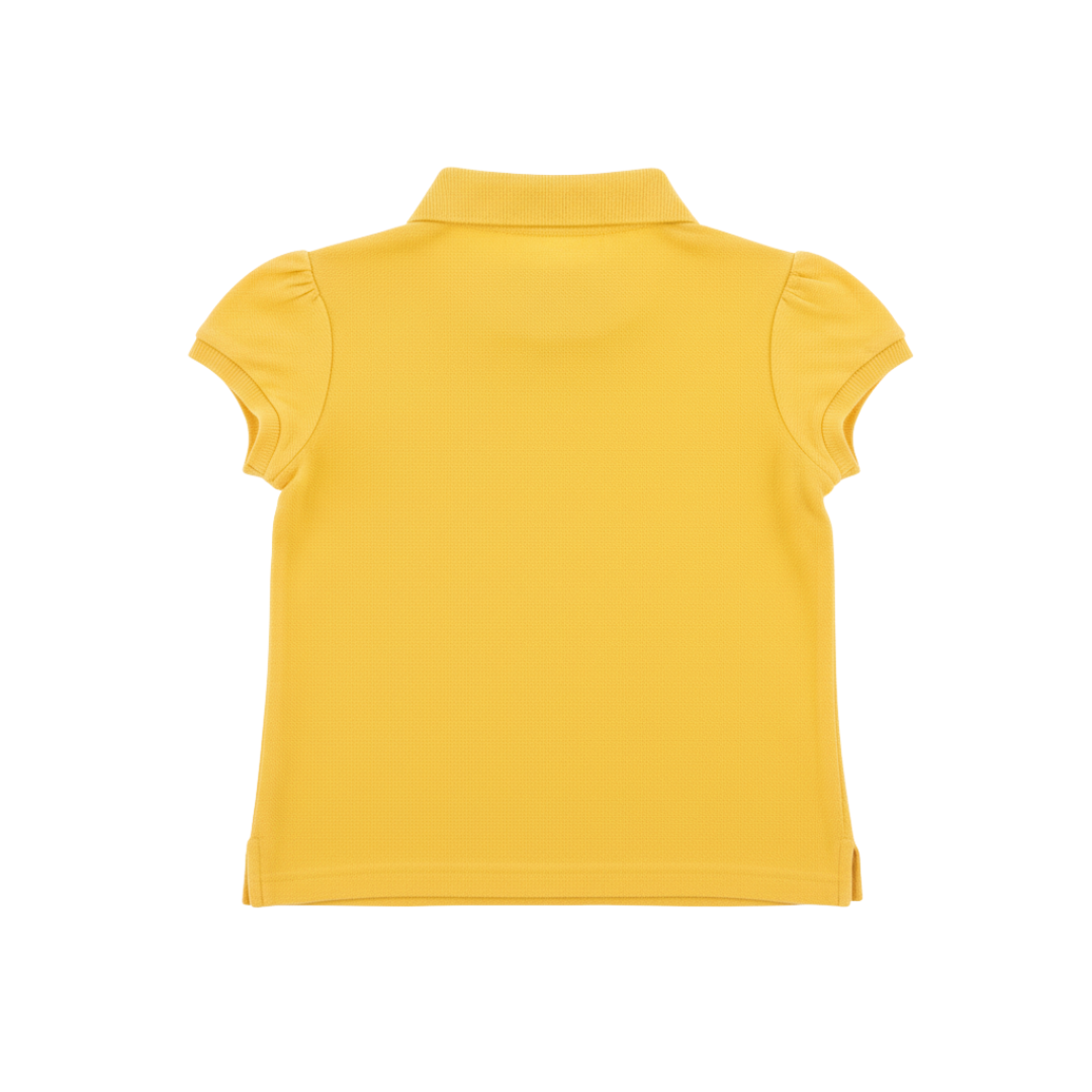 Cotton Mesh Polo Shirt with Ruffled Neckline | Ralph Lauren