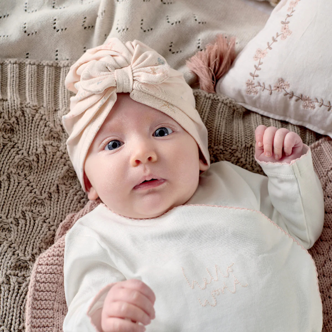 Hello World My First Outfit 3 Piece Set Peach | Mamas & Papas