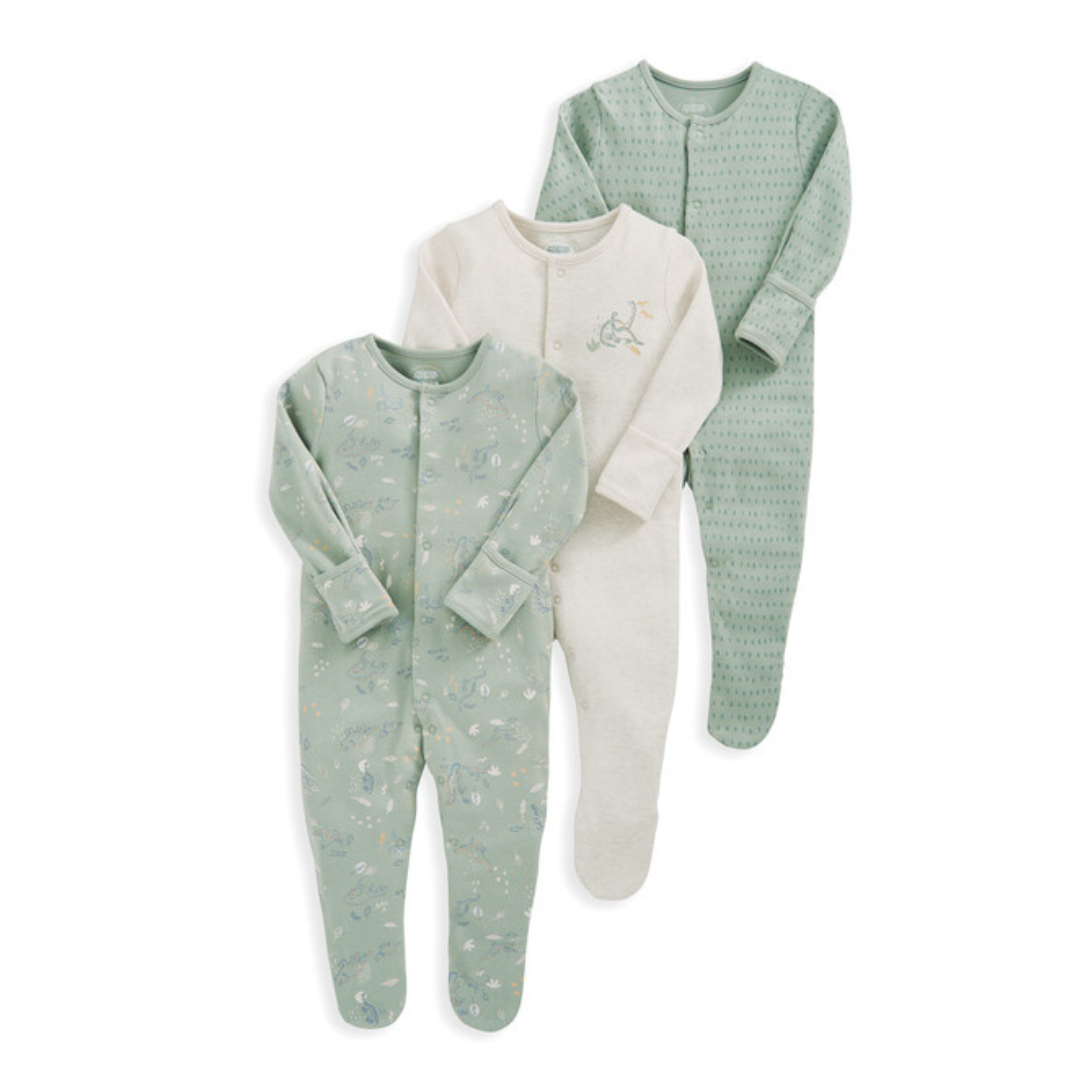 Dinosaurs Sleepsuit Pack of 3 | Mamas & Papas