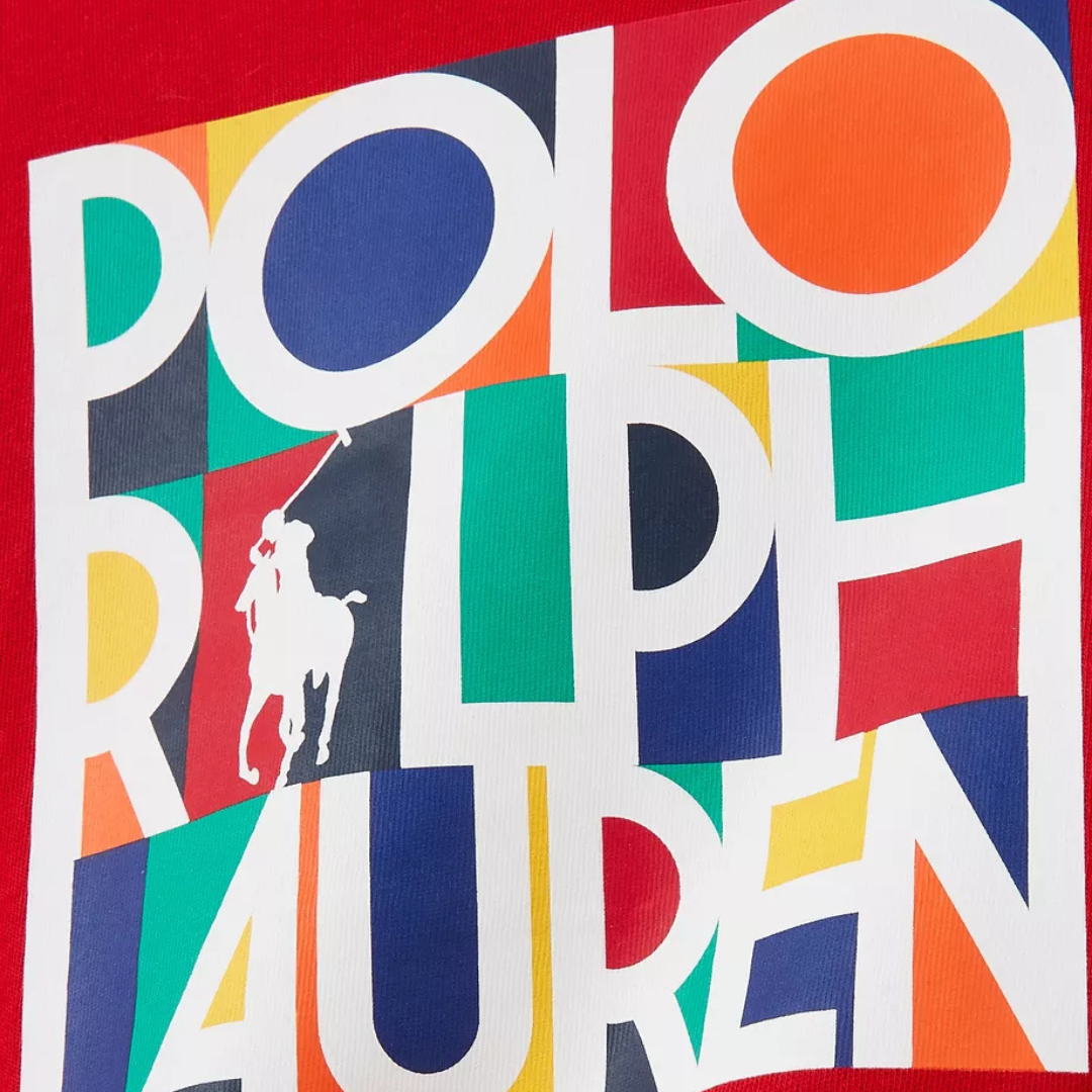 Ralph Lauren Mixed Colour Logo Red T-Shirt