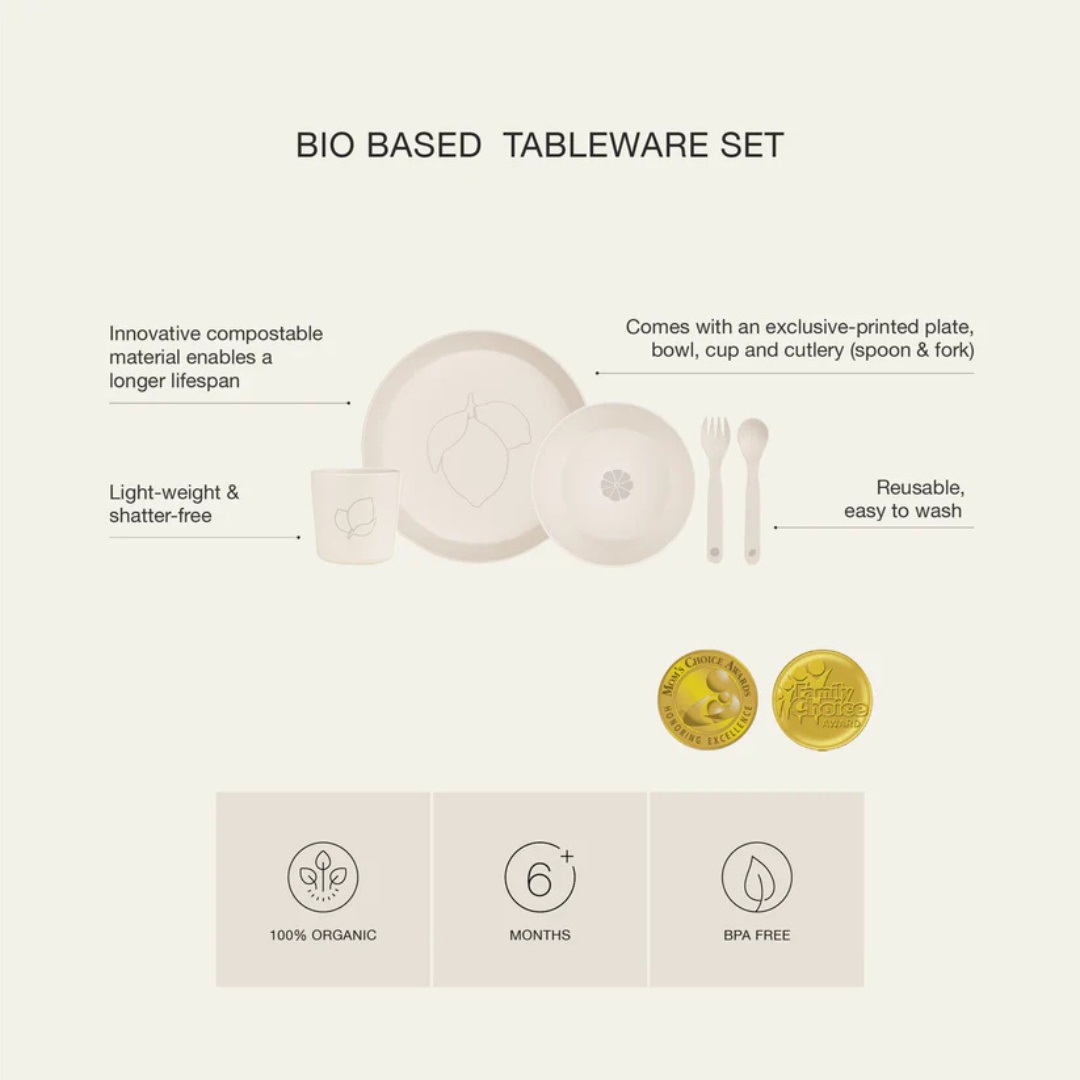 Citron Bio Based Tableware Set - Unicorn