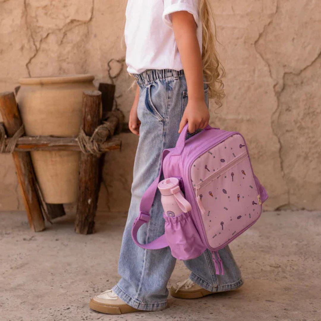 Insulated Lunchbag Backpack - Stormy Unicorn |Citron