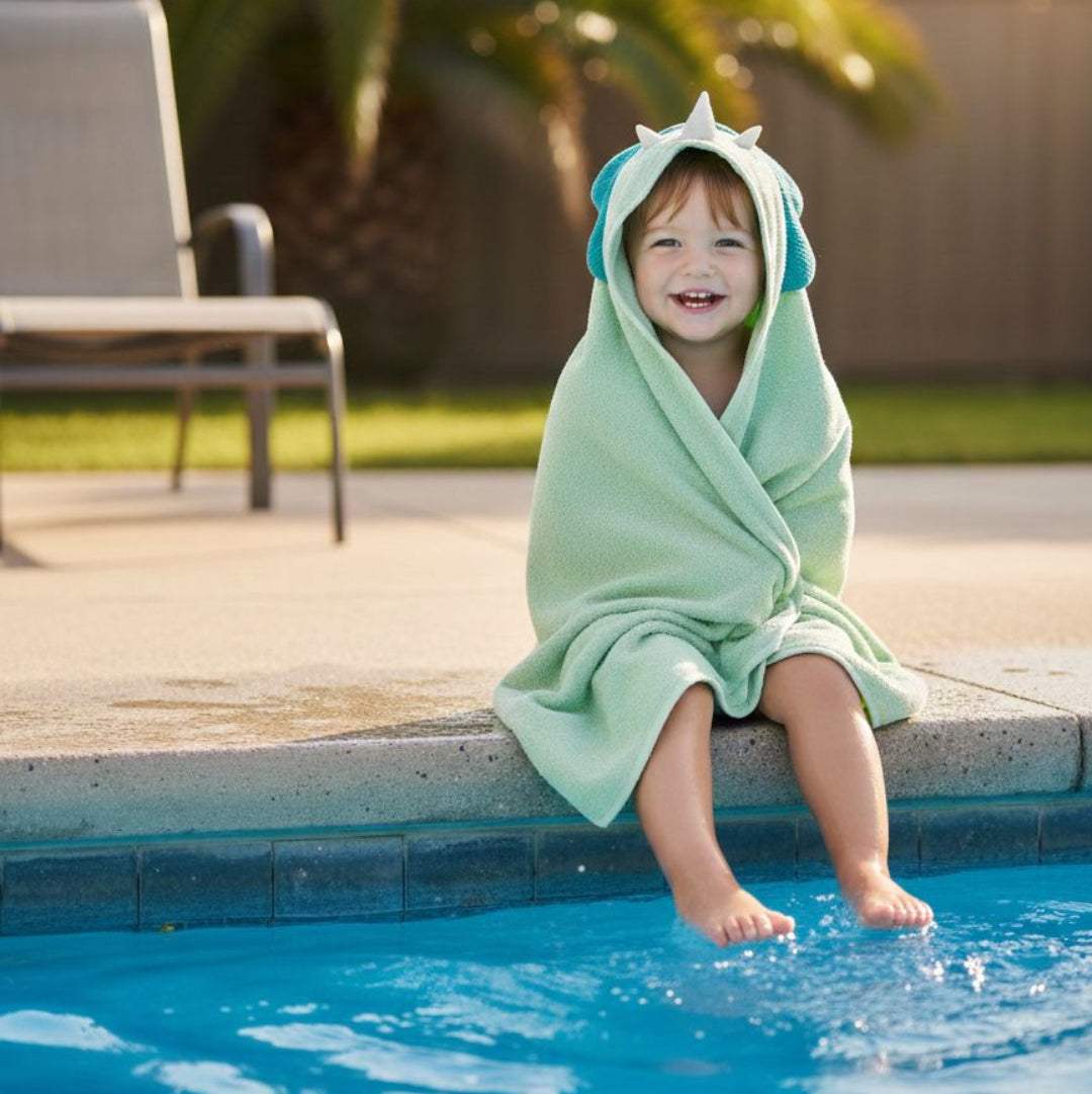 Hooded Bath Towel - Dinosaur