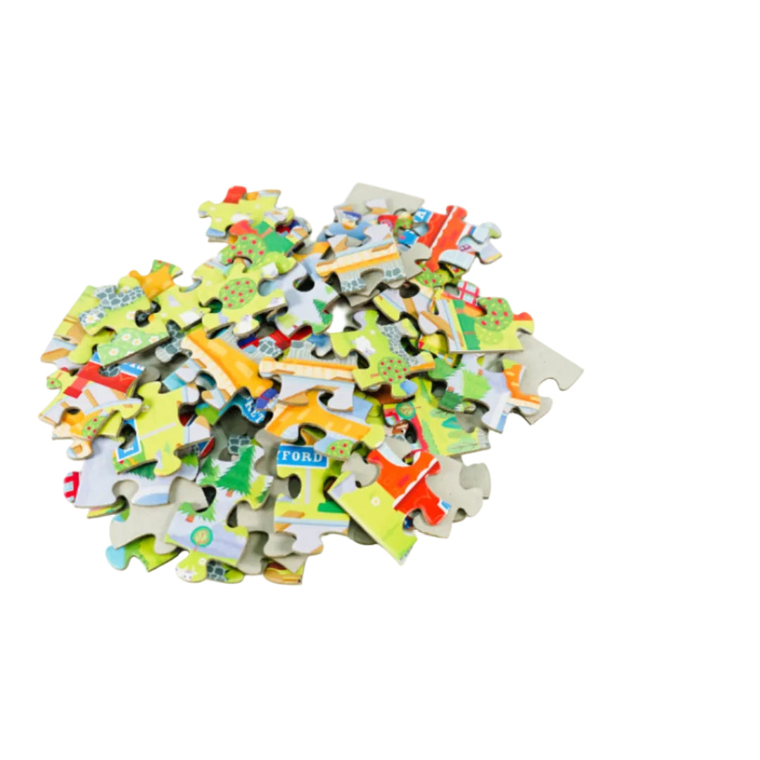 Miniatute Story Book and Puzzle Set Train