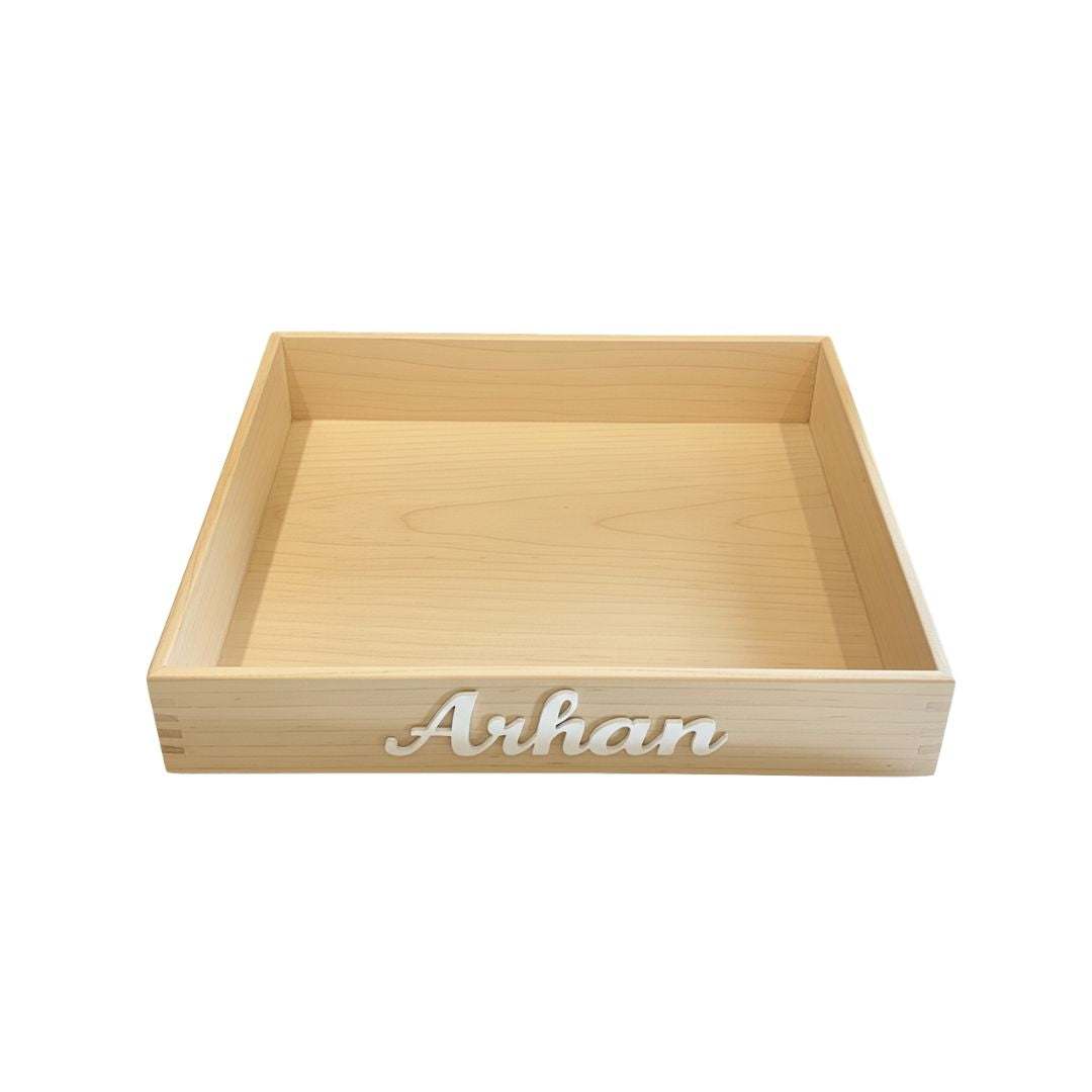 Personalised Wooden Tray – 18.5"x18.5"x3" | Sustainable Keepsake Gift | Bundle Company