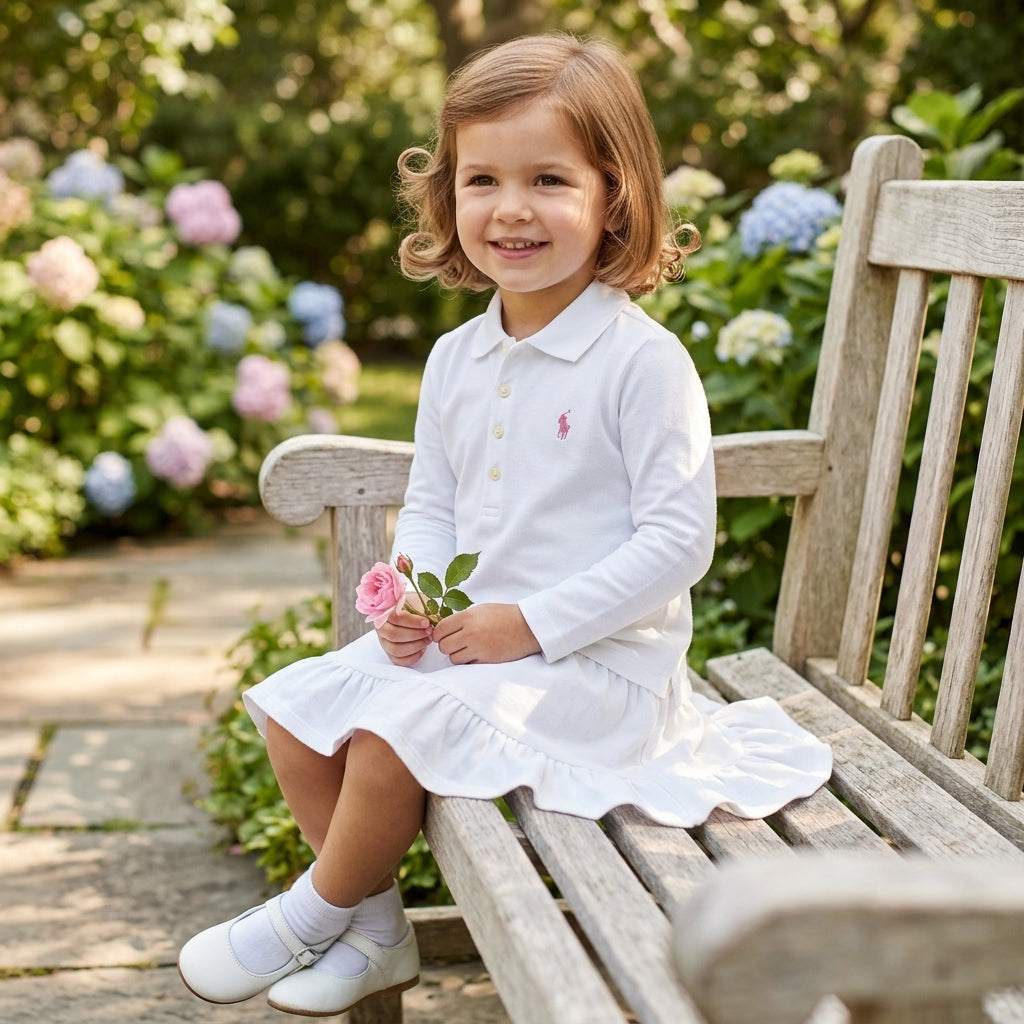 White Mesh Polo Shirt & Skirt | Ralph Lauren