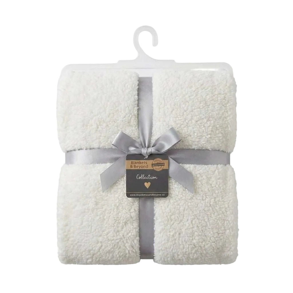 Sherpa Blanket - White| Blankets & beyond