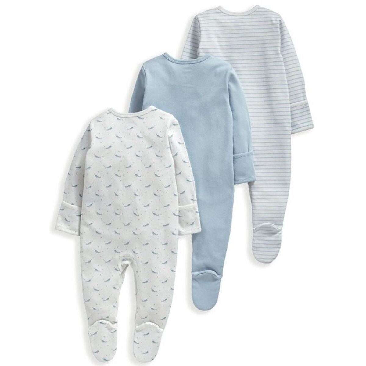 Sleepsuit Pack of 3 - Whales | Mamas & Papas