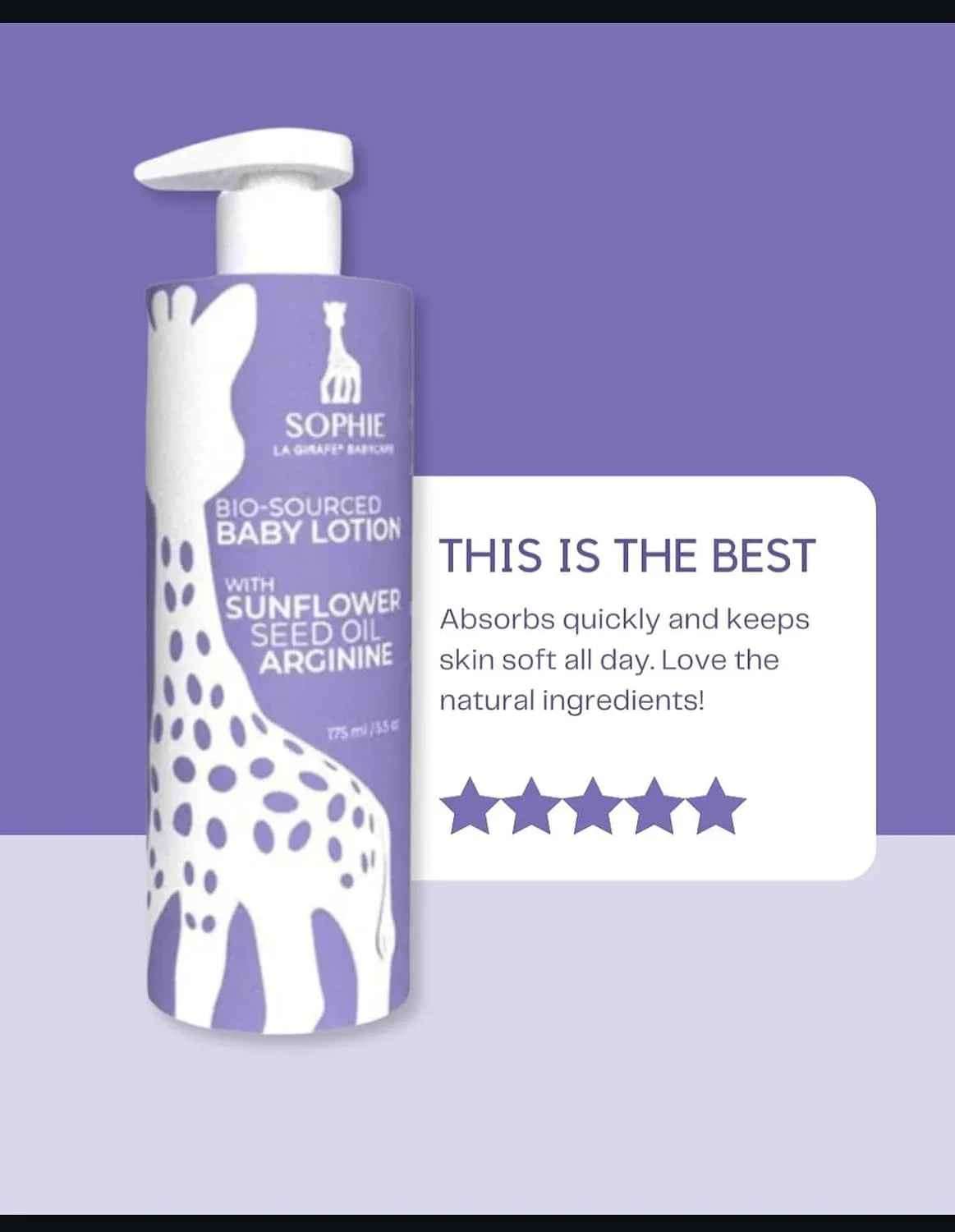 Sophie la Girafe Babycare Bio-Sourced Baby Lotion