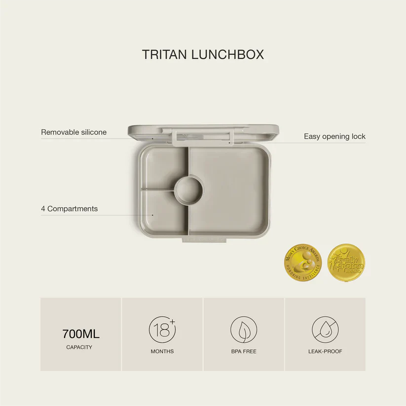 Tritan Lunch Box - 4 Compartments - Ballerina |Citron
