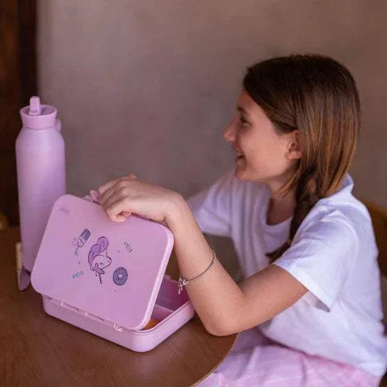 Tritan Lunchbox - 4 Compartments - Stormy Unicorn | Citron