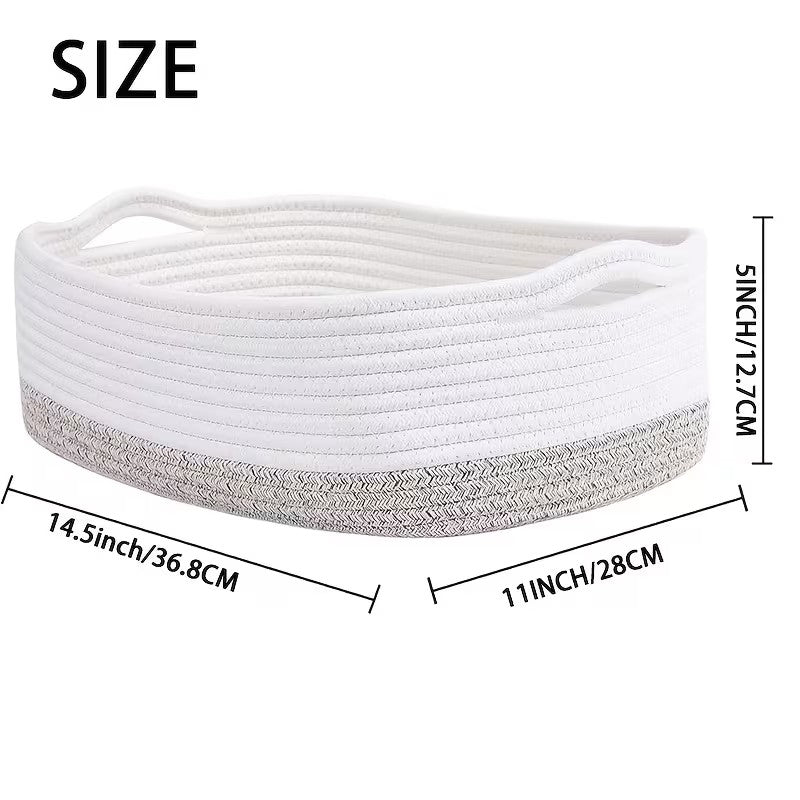 Woven Cotton Rope Storage Basket