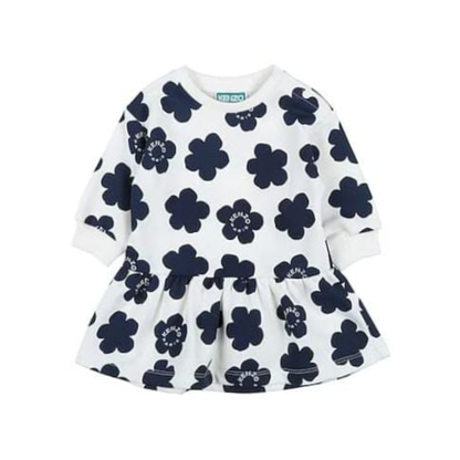 Black flower sweatshirt dress by Kenzo