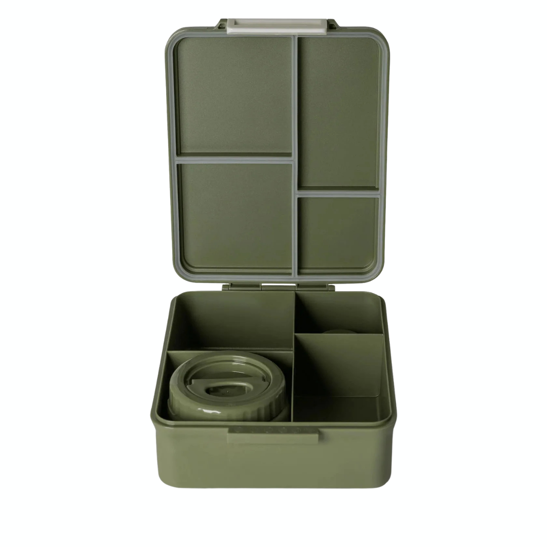 Citron Grand Lunchbox with Food Jar - Olive Green