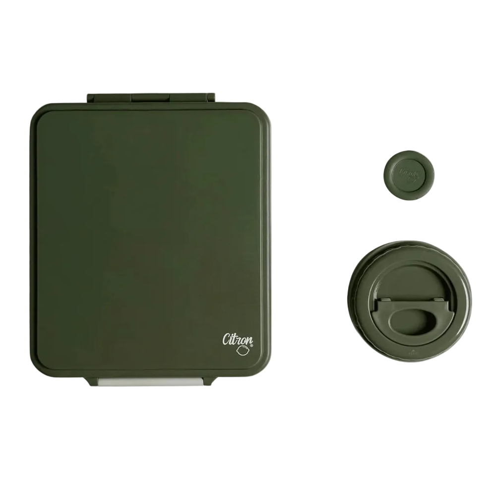 Citron Grand Lunchbox with Food Jar - Olive Green
