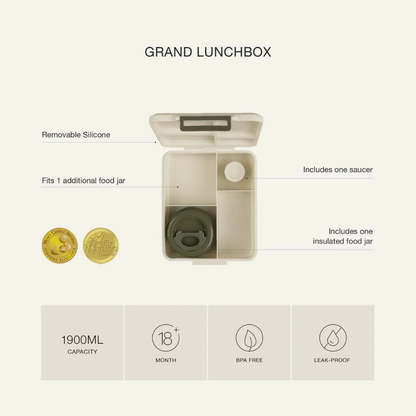 Citron Grand Lunchbox with Food Jar - Olive Green