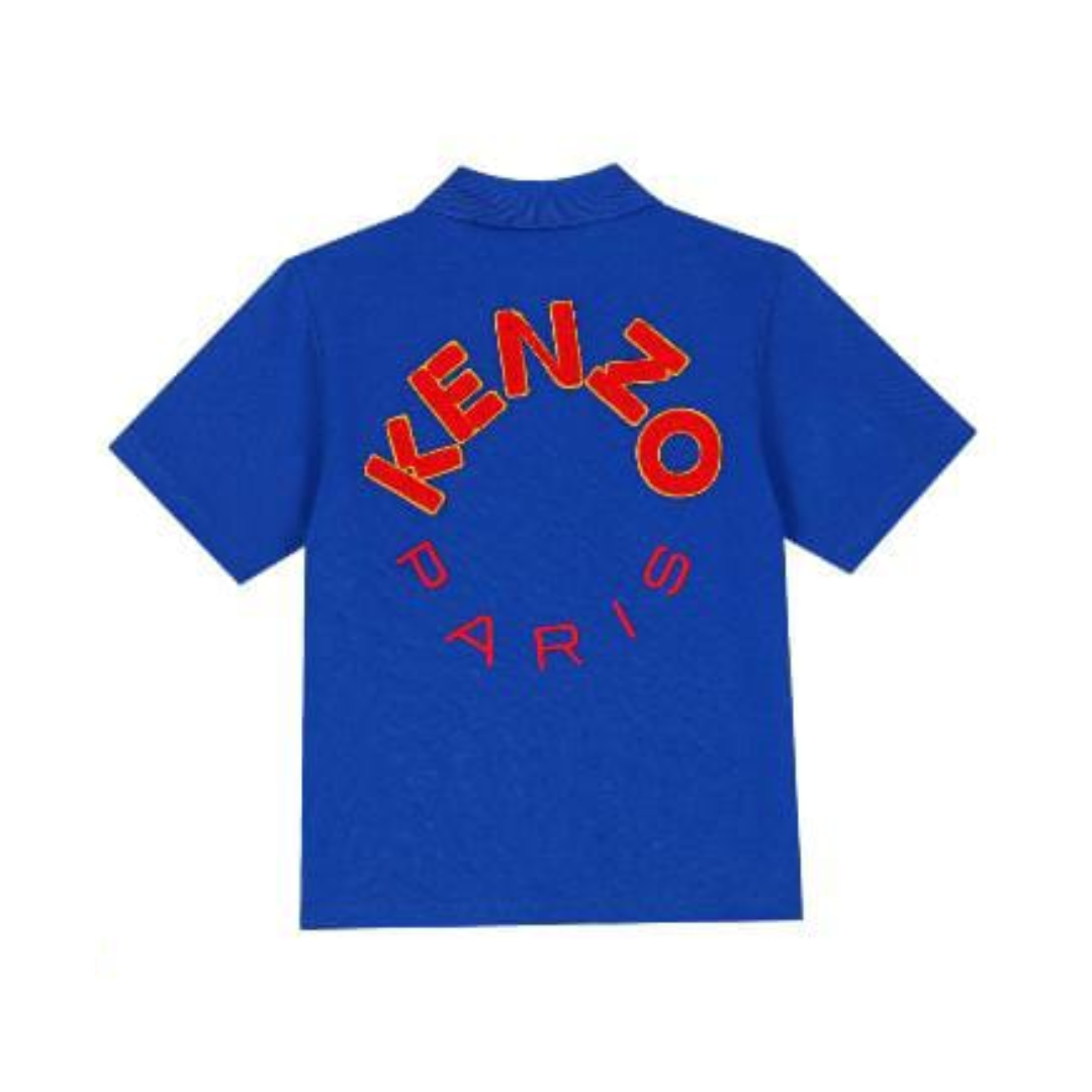 Kenzo Kids Blue Logo Polo Shirt