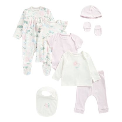 8 Piece Floral Baby Outfit Set | Mothercare