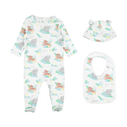 White Animal Babygrow Gift Set | Kenzo
