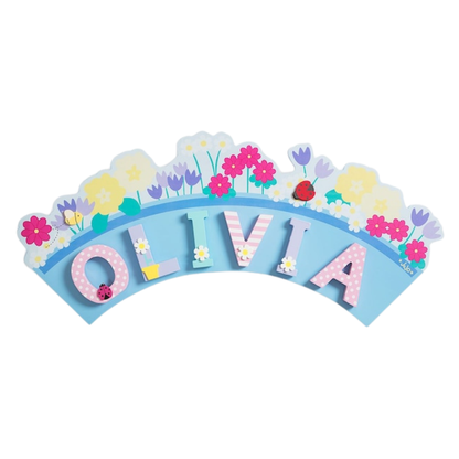 Curved Flower Plaque