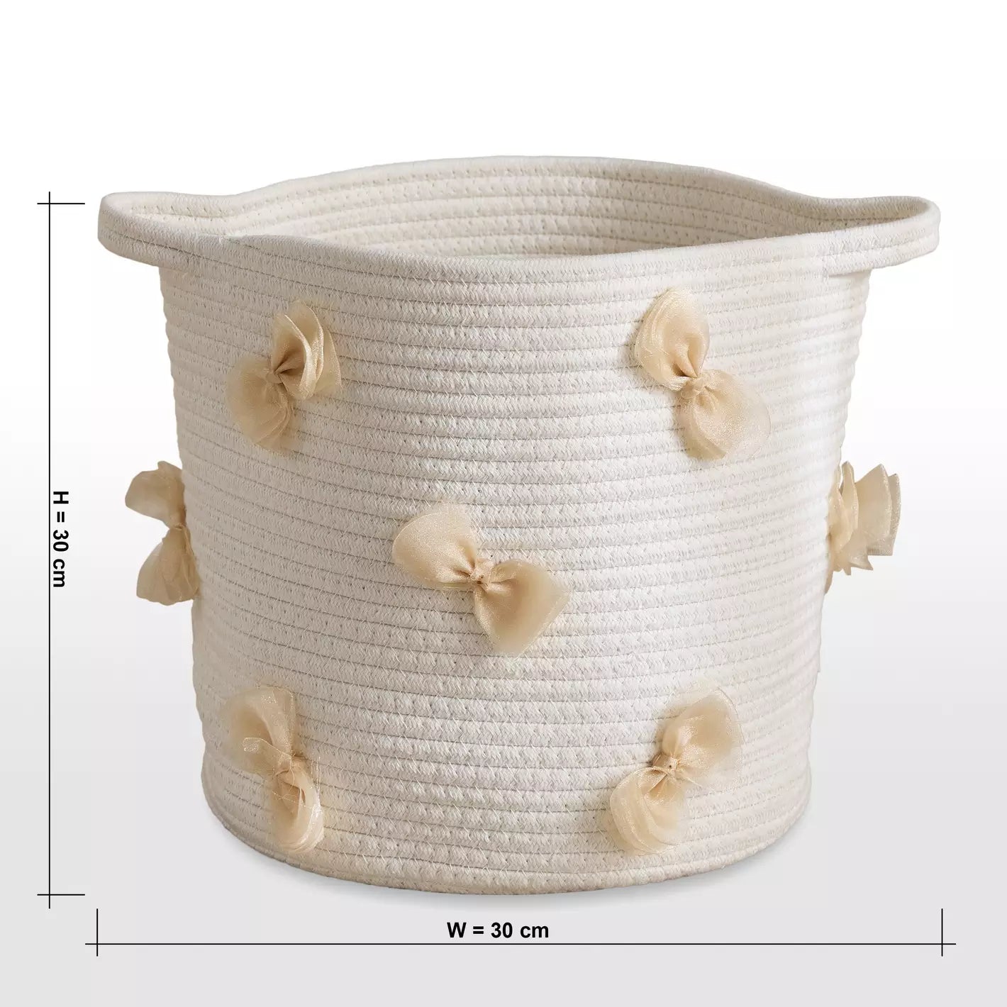 Zaina Bow Cotton Rope Storage Basket