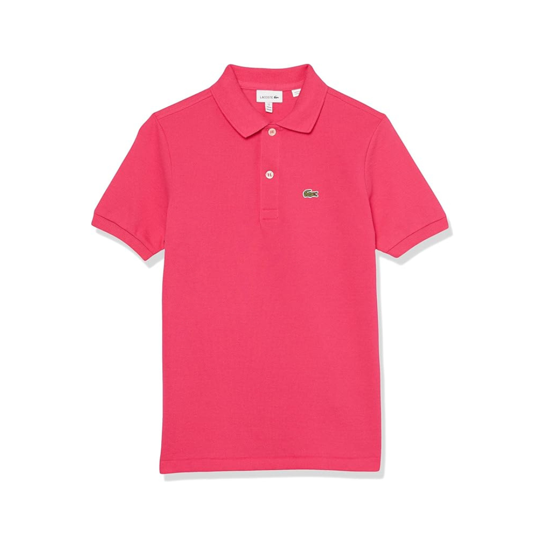 Lacoste kids' pink polo shirt
