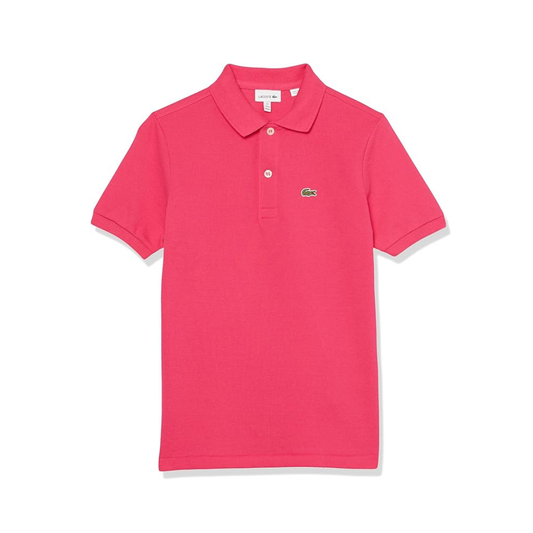 Lacoste kids' pink polo shirt