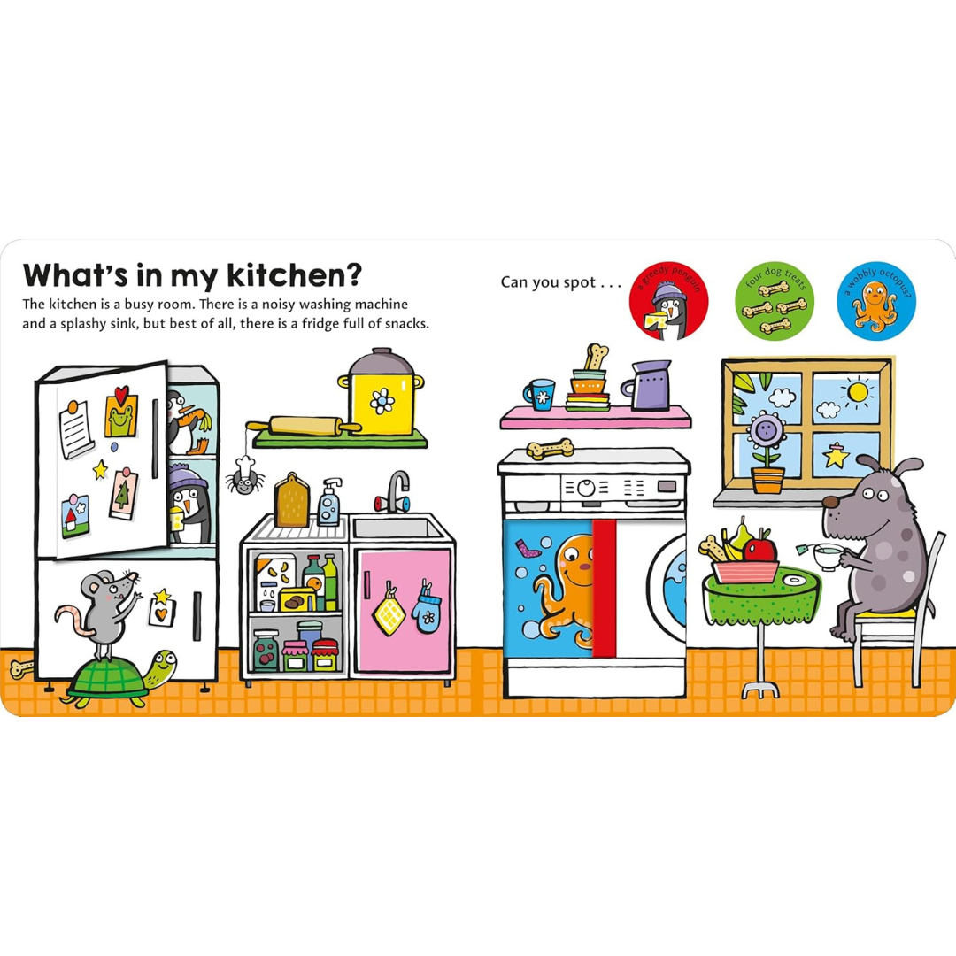 What's in My House? – Slide & Find Board Book by Roger Priddy | Interactive Toddler Book