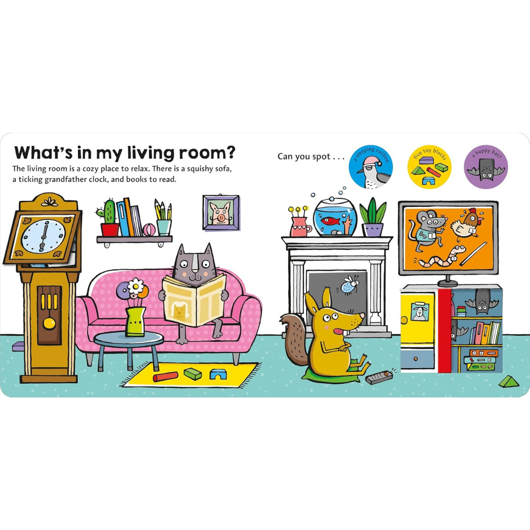What's in My House? – Slide & Find Board Book by Roger Priddy | Interactive Toddler Book