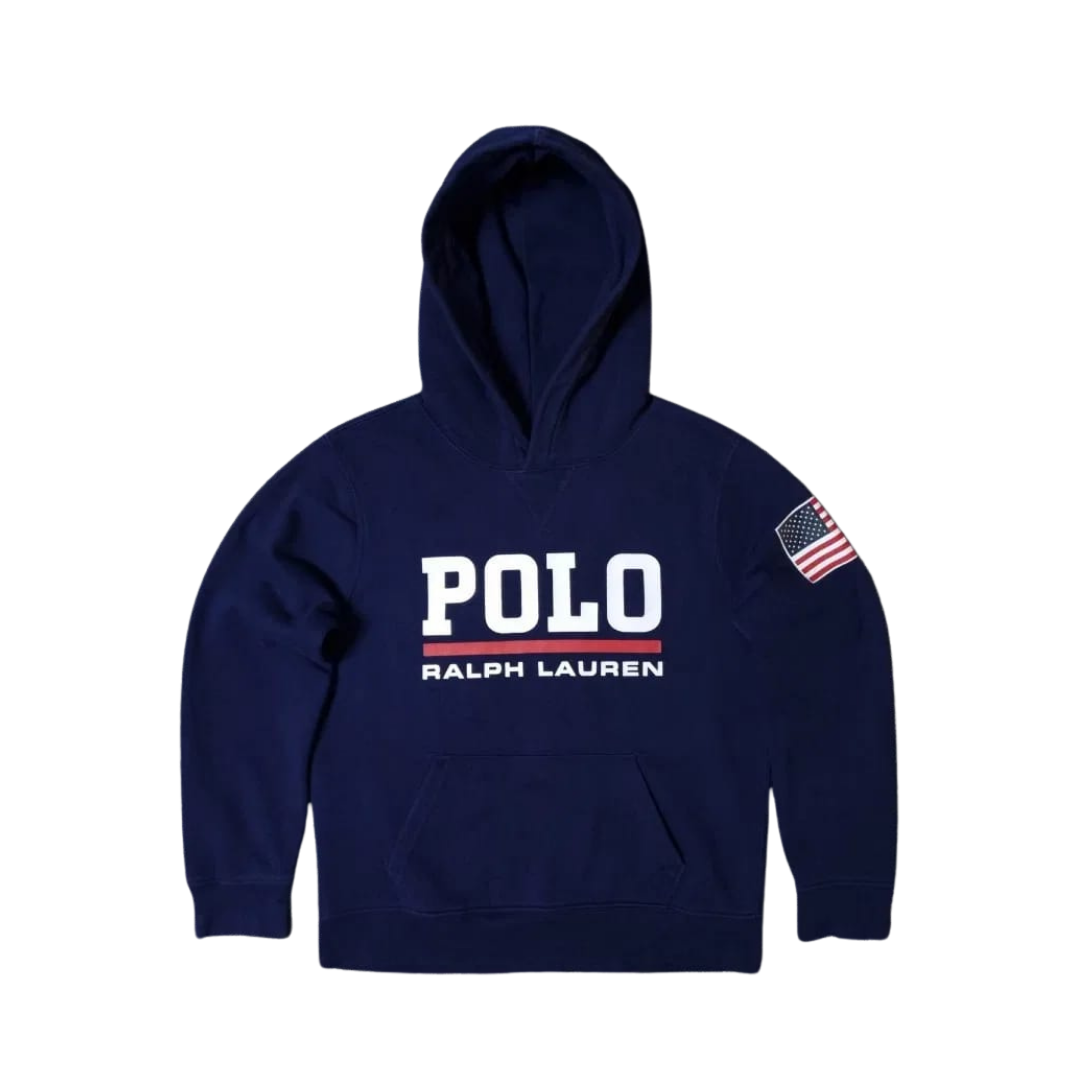 Pullover Polo Hoodie USA Flag | Ralph Lauren