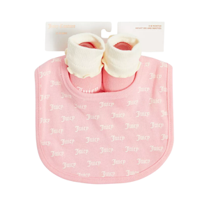 Juicy Couture Baby Cotton Bib & Booties Set