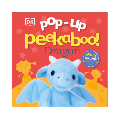 Colorful pop-up peekaboo dragon book with five interactive flaps for toddlers