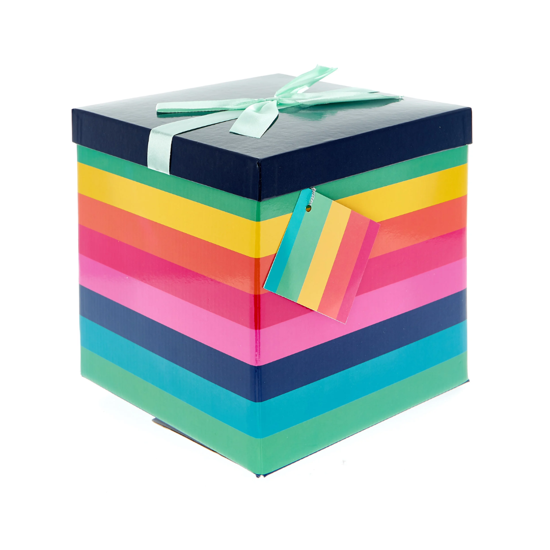 Multi Coloured Square Gift Box