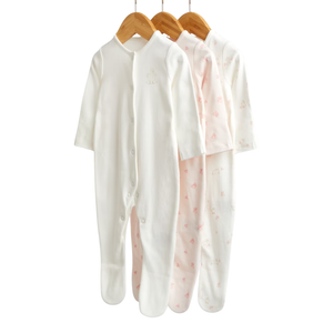 My First Pink Baby Sleepsuit - Pack of 3 | Mothercare