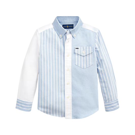 Baby Boy Poplin Fun Shirt – Mixed Stripe Cotton Classic | Ralph Lauren