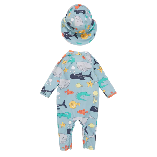 Under the Sea Pattern Swimsuit Set