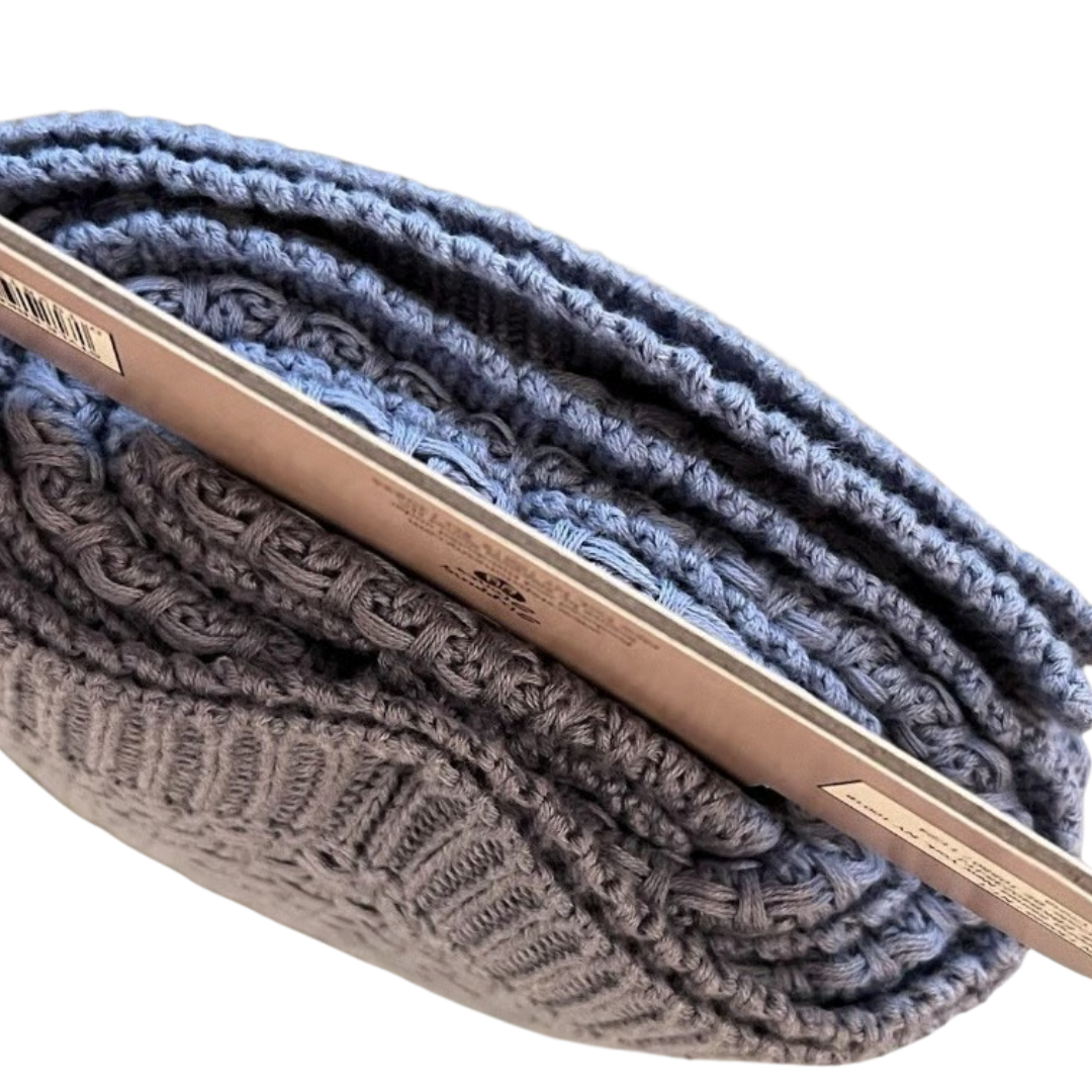 Bonbini Blue Basket Weave Baby Blanket