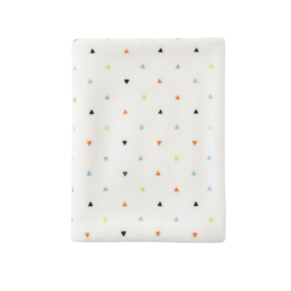 Triangles White Fleece Blanket