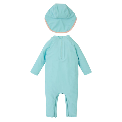 3D Seahorse Swimsuit & Hat Set | UV Protection
