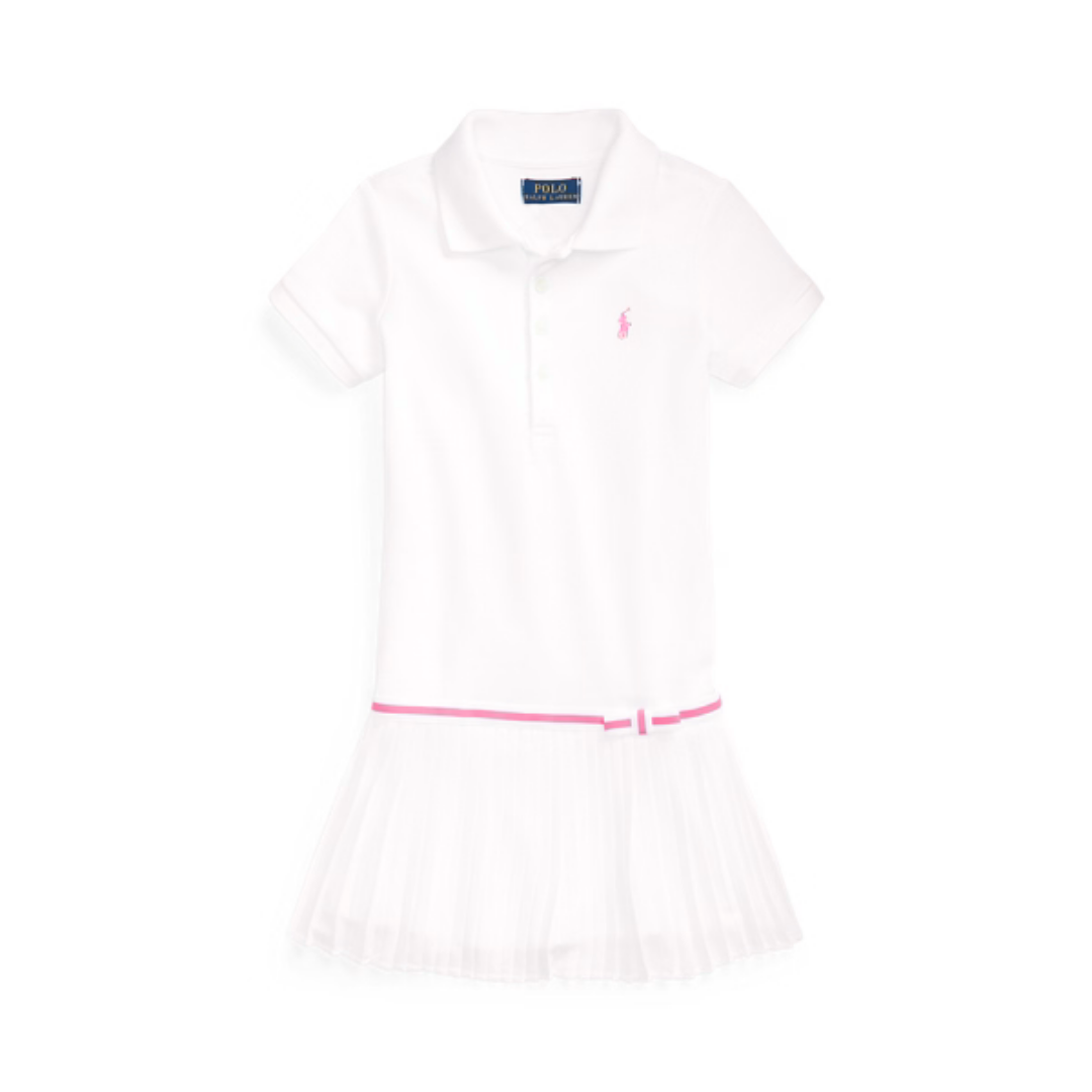 Pleated Mesh Polo Dress | Ralph Lauren