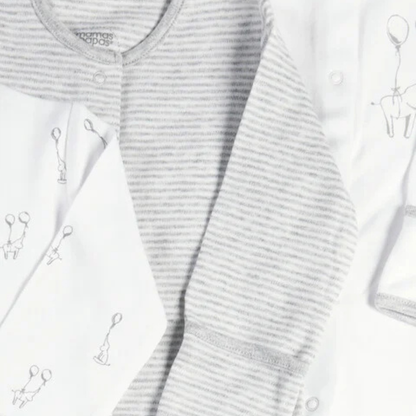 Pack of 3 Elephant Sleepsuits | Mamas & Papas