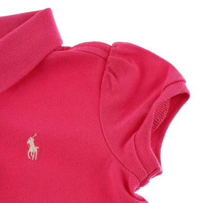 Cotton Mesh Polo Shirt with Ruffled Neckline | Ralph Lauren