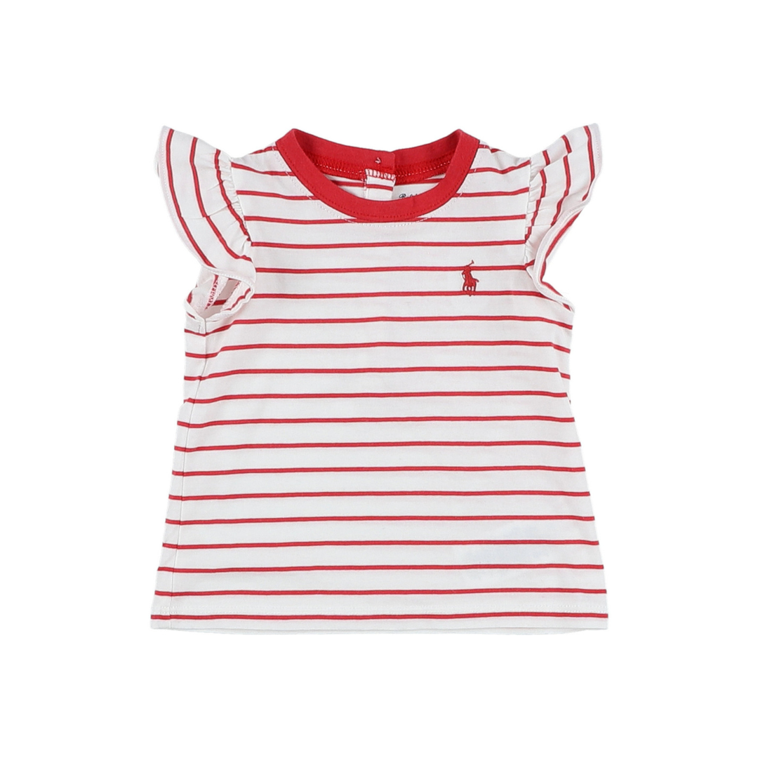 Red Stripped Polo Logo Shirt | Ralph Lauren