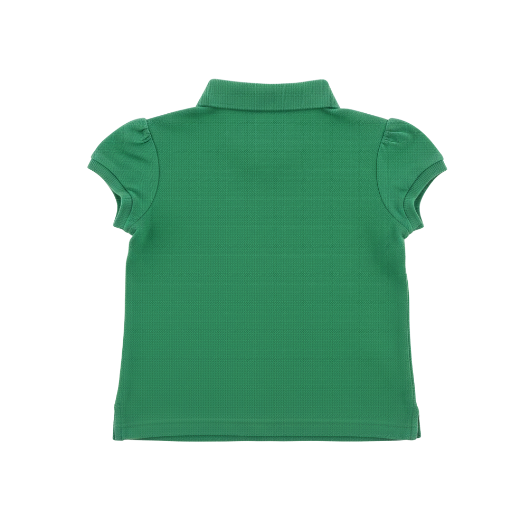 Cotton Mesh Polo Shirt with Ruffled Neckline | Ralph Lauren