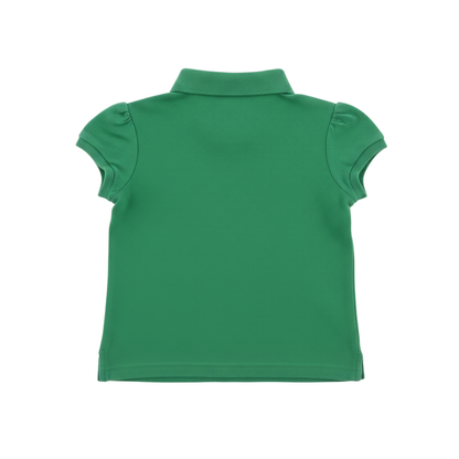 Cotton Mesh Polo Shirt with Ruffled Neckline | Ralph Lauren