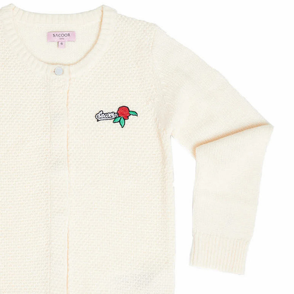 Ivory Knitted Cardign | Sacoor Brothers