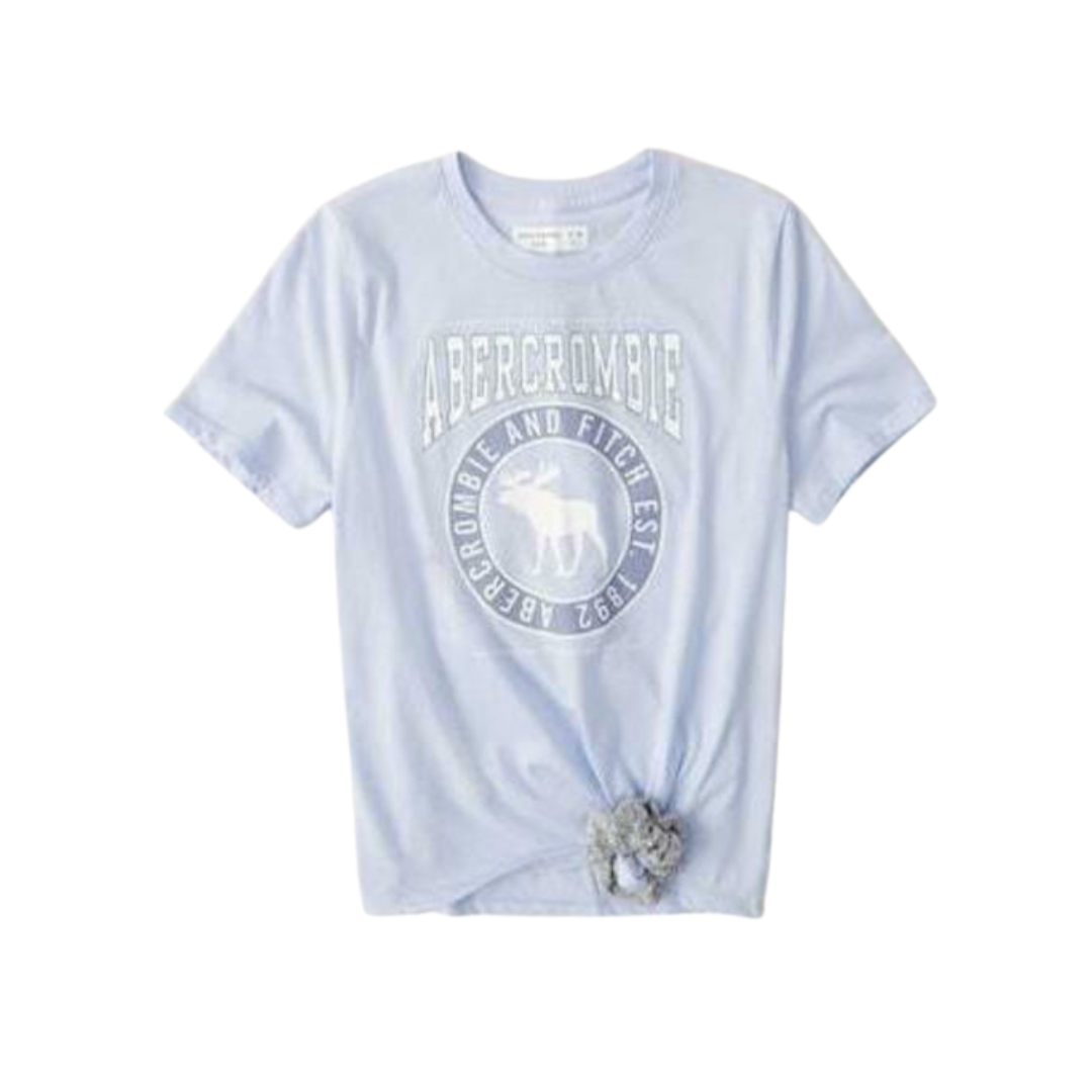 Kids Logo Print T‑Shirt with Hair Accessory | Abercrombie & Fitch